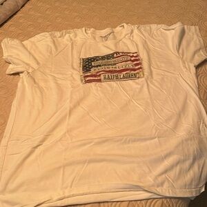 2 XXL Ralph Loren flag tee shirts. $25 each or $40 for both.